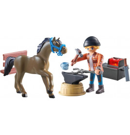 PLAYMOBIL 71357 Hufschmied Ben & Achilles