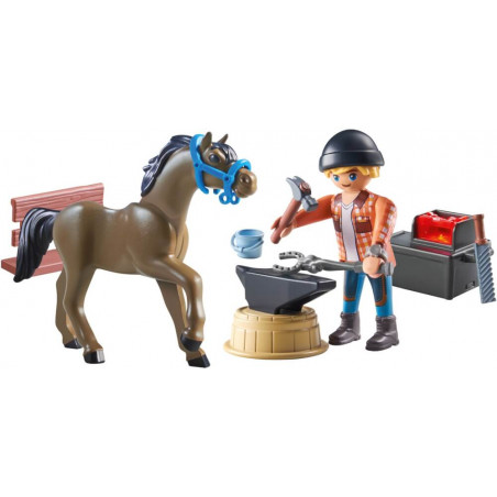 PLAYMOBIL 71357 Hufschmied Ben & Achilles