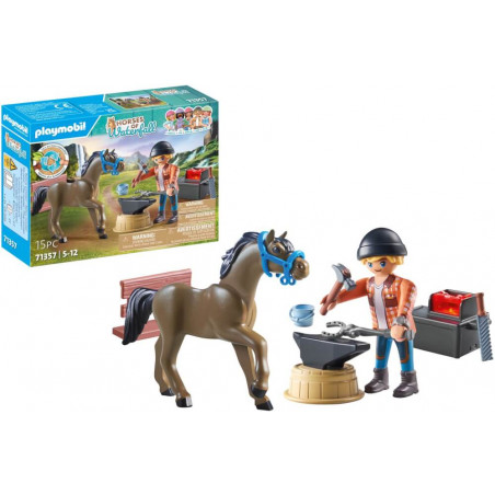 PLAYMOBIL 71357 Hufschmied Ben & Achilles