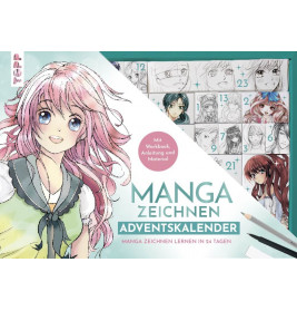 Manga zeichnen Adventskalender - Manga zeichnen lernen in 24 Tagen