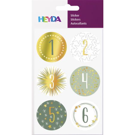 Sticker Adventzahlen Stern