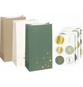 Pap. Beutel Advent-Set