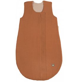 Musselin-Sommer-Schlafsack rust 90cm