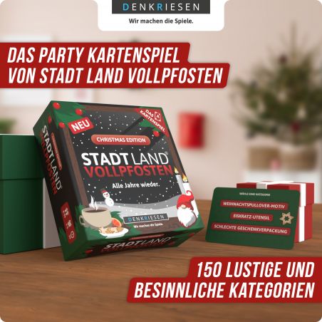 STADT LAND VOLLPFOSTEN: Das Kartenspiel- Christmas Edition