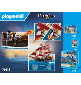 PLAYMOBIL 71418 Kleines Piratenschiff