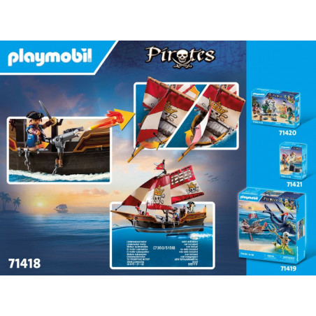 PLAYMOBIL 71418 Kleines Piratenschiff