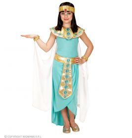 ÄGYPTISCHE KÖNIGIN (Kleid, Gürtel, Armbänder, Stirnband, Umhang)