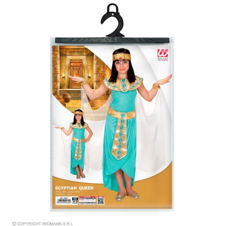 ÄGYPTISCHE KÖNIGIN (Kleid, Gürtel, Armbänder, Stirnband, Umhang)