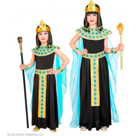 Cleopatra (Kleid mit Gürtel, Armbänder,Stirnband)116 cm