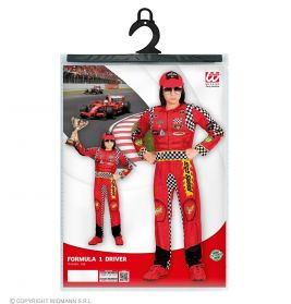 FORMEL 1 FAHRER (Overall, Mütze) (128 cm / 5-7 Years)