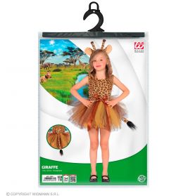 Giraffe(Kleid m. Tutu, Haarreif) 110 cm