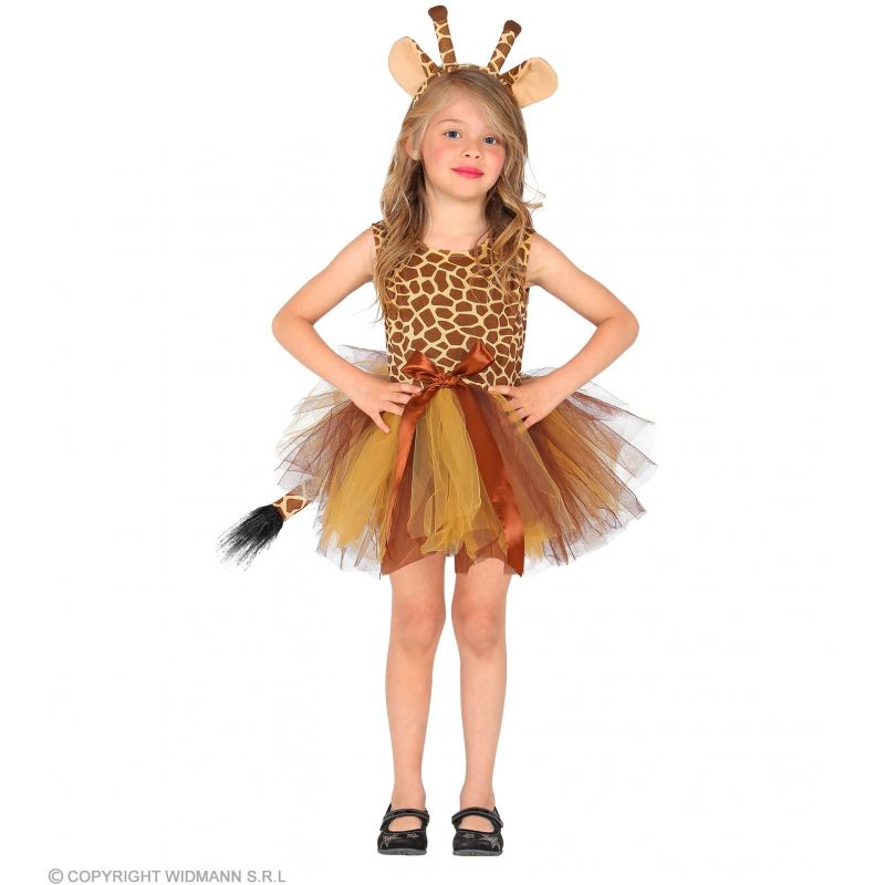 Giraffe(Kleid m. Tutu, Haarreif) 110 cm