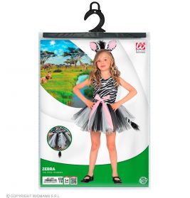 Zebra (Kleid m. Tutu, Haarreif)