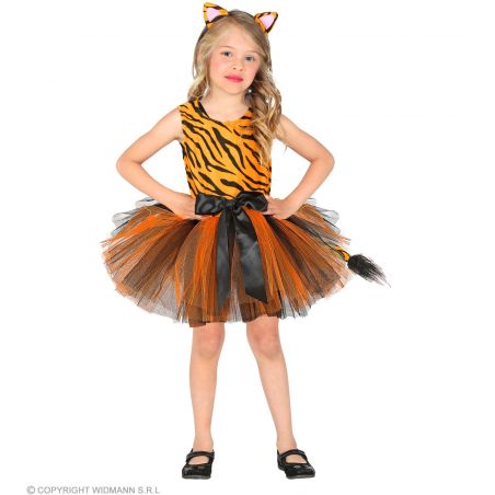 Tiger, Kleid m. Tunika, Haarreif) 110cm