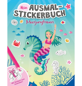 Meerjungfrau Mein Ausmal Stickerbuch