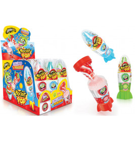 Johny Bee Rocket Pop Lollipop & Powder 50g Display