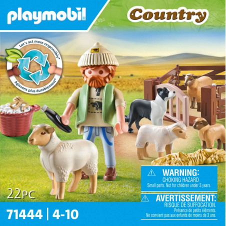 PLAYMOBIL 71444 Junger Schäfer mit Schafen