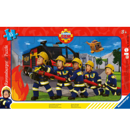 Ravensburger Kinderpuzzle 12001030 - Unsere Retter im Einsatz -  15 Teile Fireman Sam Rahmenpuzzle f