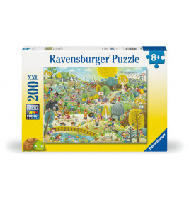 Ravensburger 200 XXL Kinderpuzzle Wir schützen unsere Erde, ab 8 Jahren, mit farbenfroher Parkszene.