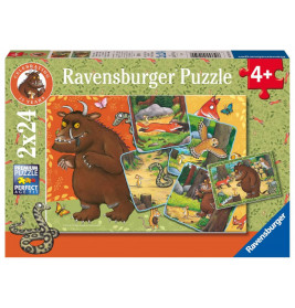 Ravensburger Kinderpuzzle 12001050 - Grüffelo im Wald -  2x24 Teile Grüffelo Puzzle für Kinder ab 4