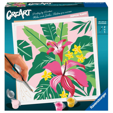 Ravensburger CreArt - Malen nach Zahlen 23728 - Tropical Plants - ab 12 Jahren