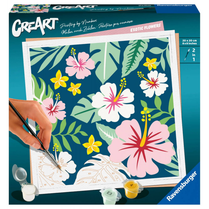 Ravensburger CreArt - Malen nach Zahlen 23729 - Exotic Flowers - ab 12 Jahren