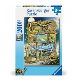 Ravensburger Kinderpuzzle - 12000866 Reptilien im Regal - 200 Teile XXL Puzzle für Kinder ab 8 Jahre