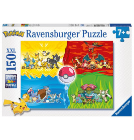 Ravensburger Kinderpuzzle 10035 - Pokémon Typen -  150 Teile XXL Pokémon Puzzle für Kinder ab 7 Jahr