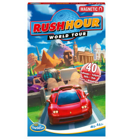 ThinkFun - 76544 – Rush Hour World Tour - Das magnetische Reise-Knobelspiel. Perfekt für die Reise u