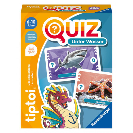 Ravensburger tiptoi 00192 Quiz Unter Wasser, Quizspiel für Kinder ab 6 Jahren, für 1-4 Spieler