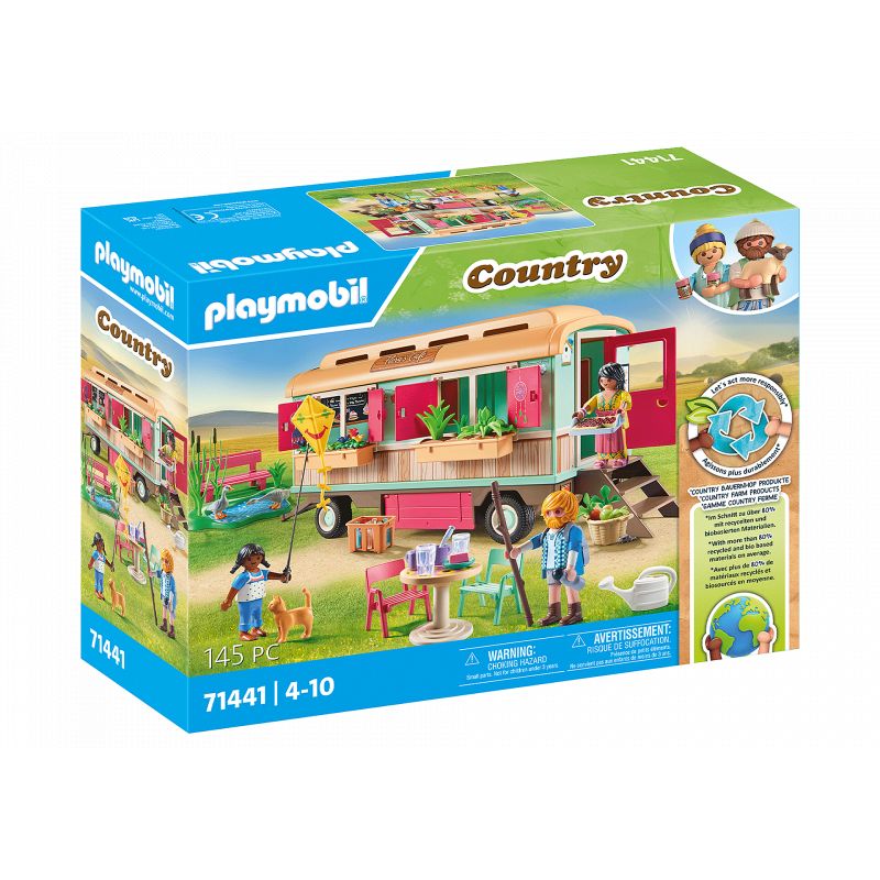Playmobil Country Set mit Wohnmobil, Figuren und Zubehör für draußen, geeignet für Kinder von 4 bis 10 Jahren. Playmobil Country Set mit Wohnmobil, Figuren und Zubehör für draußen, geeignet für Kinder von 4 bis 10 Jahren.