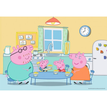 Ravensburger 075966 Puzzle: Zuhause bei Peppa / Peppa Pig, 2x12 Teile