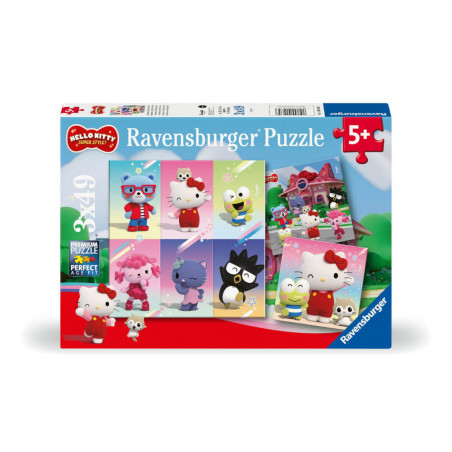 Ravensburger Kinderpuzzle 12001035 - Hello Kitty -  3x49 Teile Hello Kitty Puzzle für Kinder ab 5 Ja