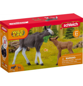 schleich® WILD LIFE 42629 Elchkuh mit Kalb