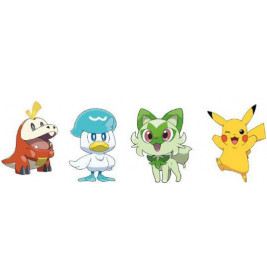 Pokémon - Battle Figure Multipack - 4 Pack Gen IX (Fuecoco, Sprigatito, Quaxly, Pikachu)