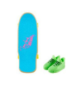 Von Tony Hawk inspiriertes Hot Wheels Skate Neon Bones Fingerboard und abnehmbare Skateboard-Schuhe