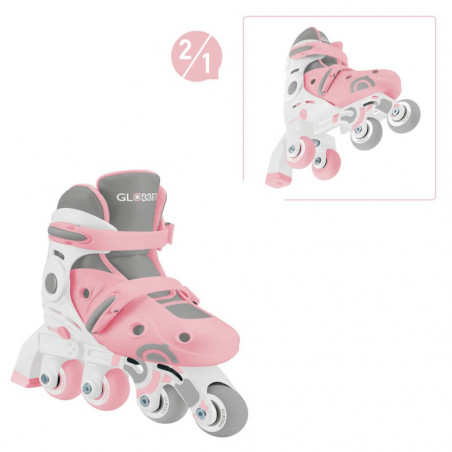 SKATES 2in1 pastellrosa Globber