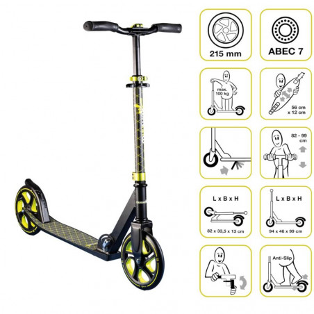 Alu Scooter Pro 215 mm new lime muuwmi