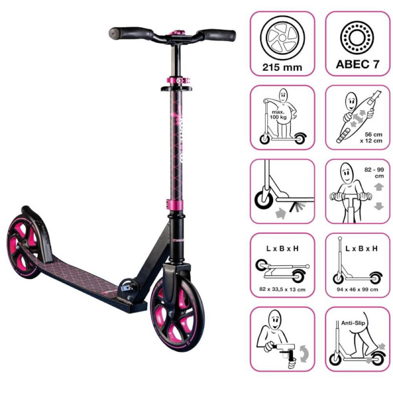 Alu Scooter Pro 215 mm new pink muuwmi