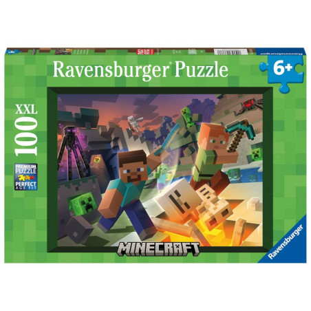 Ravenburger 13333 Puzzle Monster Minecraft 100 Teile XXL