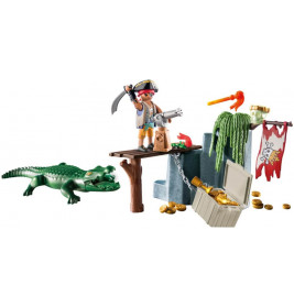 PLAYMOBIL 71473 Pirat mit Alligator