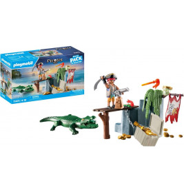 PLAYMOBIL 71473 Pirat mit Alligator