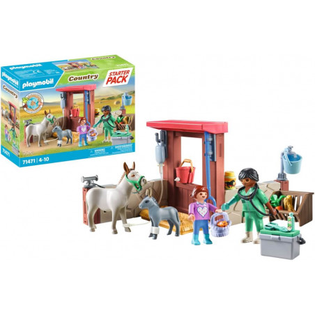 PLAYMOBIL 71471 Tierarzteinsatz bei den Eseln