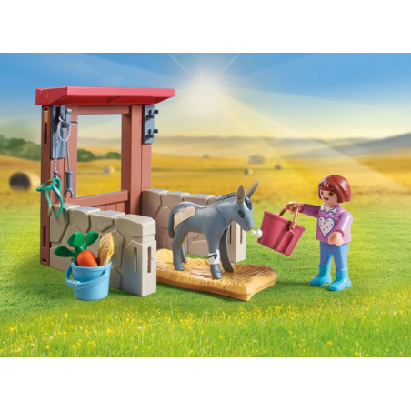 PLAYMOBIL 71471 Tierarzteinsatz bei den Eseln