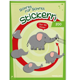 Stickern Schritt für Schritt. Bauernhof