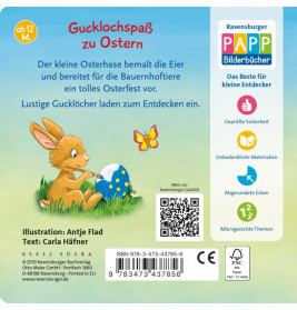 Ravenburger 43785 Mein Gucklochbuch: Frohe Ostern Pappbilderbuch unter 5 Euro