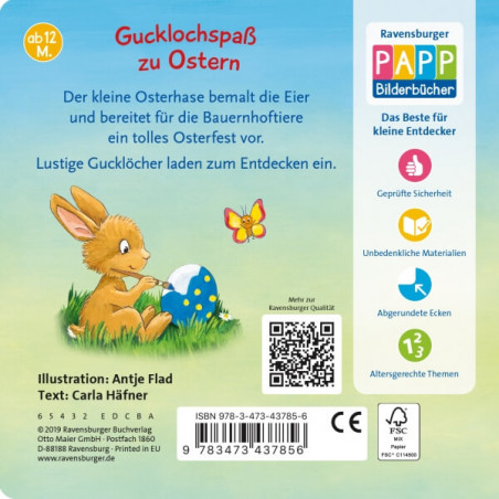 Ravenburger 43785 Mein Gucklochbuch: Frohe Ostern Pappbilderbuch unter 5 Euro