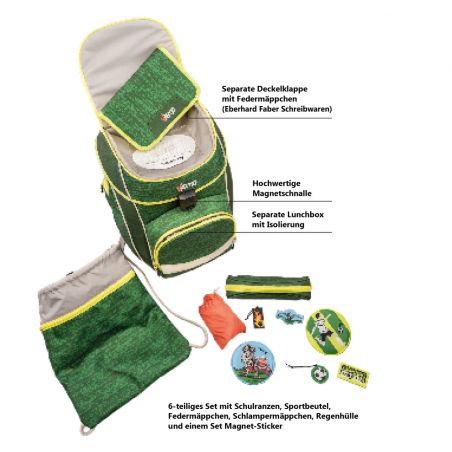 VAVOO Quin 6tlg Set grün verstellbarer Rücken