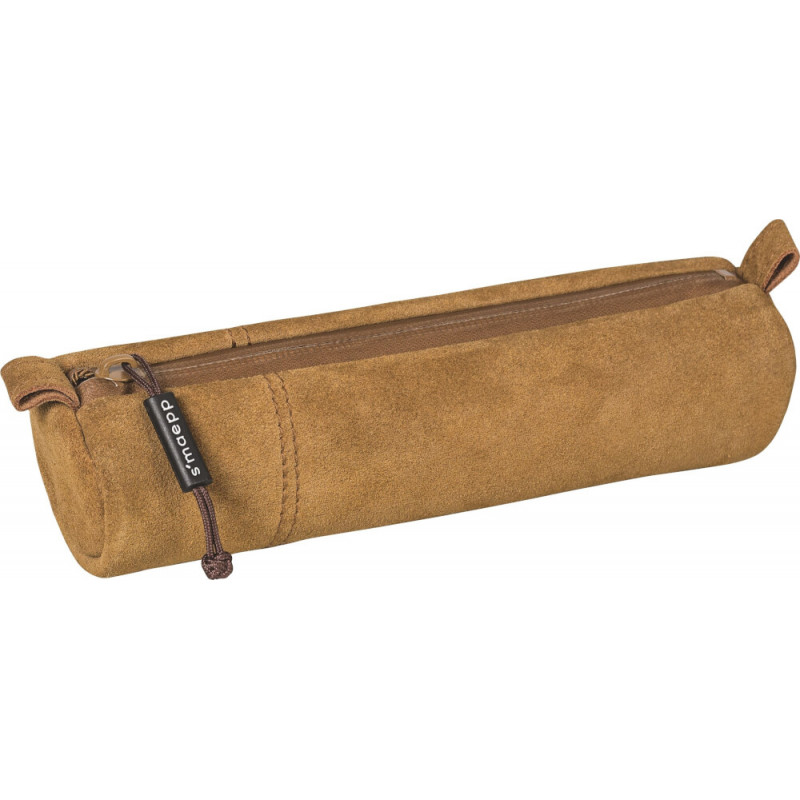 Schlampermäppchen braun S Wildleder