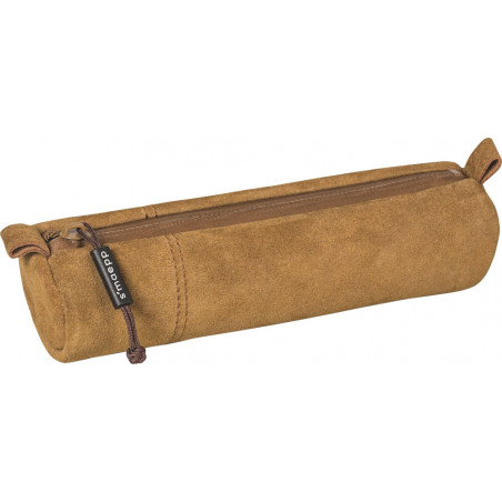 Schlampermäppchen braun S Wildleder
